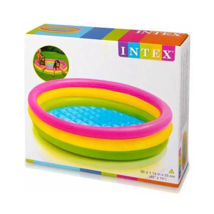 Intex Παιδική Πισίνα Φουσκωτή 1.14m x 25cm – Three-ring pool 34133