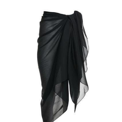 Παρεό-Φουλάρι Μαύρο Διαφανές 64x170cm