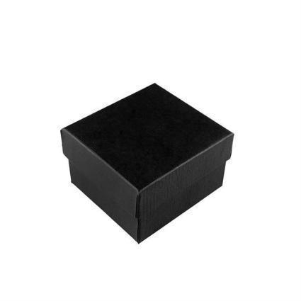Κουτί Κοσμημάτων-Ρολογιών Κραφτ Μαύρο 9x9x6 cm