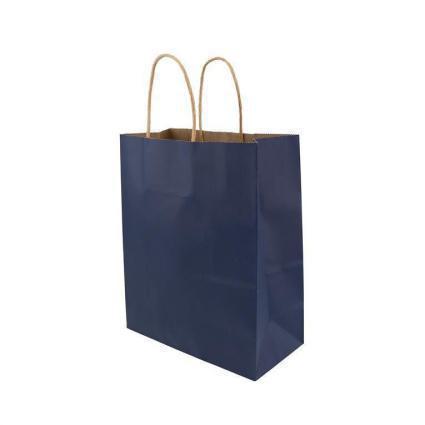 Τσάντα Kraft Χάρτινη Premium με Στριφτό Χερούλι Σκούρο Μπλε 22x11x27cm