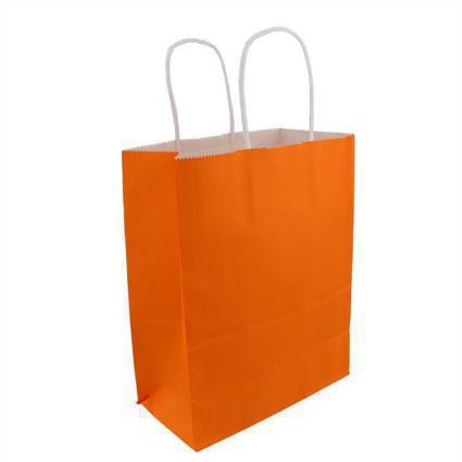 Χάρτινη Kraft Τσάντα Δώρου Premium με Στριφτό Χερούλι Πορτοκαλί 22x11x27 KN92203