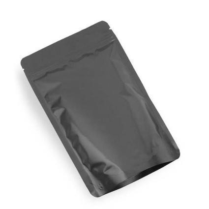 Σακουλάκι Τροφίμων Doypack Ziplock Ανθρακί 12x6x15+3 cm 100gr