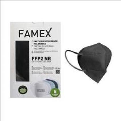 FFP2 Μάσκα Famex Υψηλής Προστασίας PFE≥95% Μαύρο