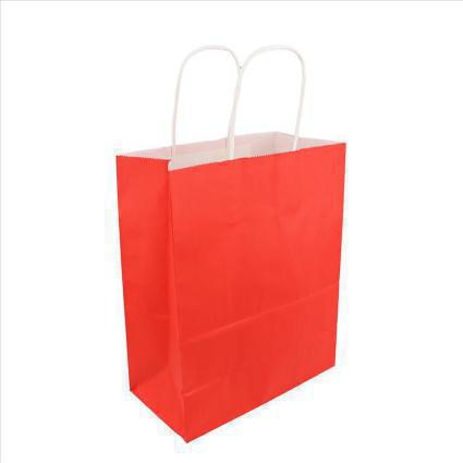 Premium Τσάντα Χάρτινη Δώρου με Στριφτό Χερούλι Κόκκινη 26x12x33cm