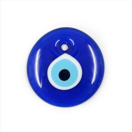 Γυάλινο Μπλε Μάτι Νο3 Στρόγγυλο Πλακέ Ø 8,5cm