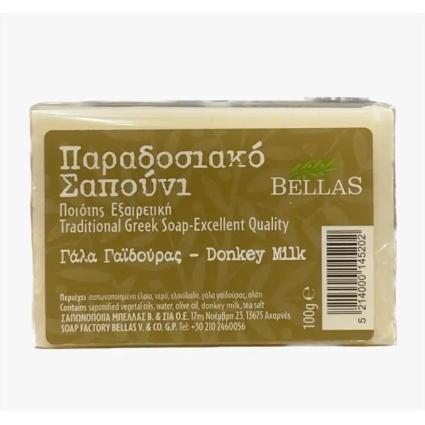 Παραδοσιακό Σαπούνι Γάλα Γαϊδούρας & Λάδι Ελιάς Bellas 100gr
